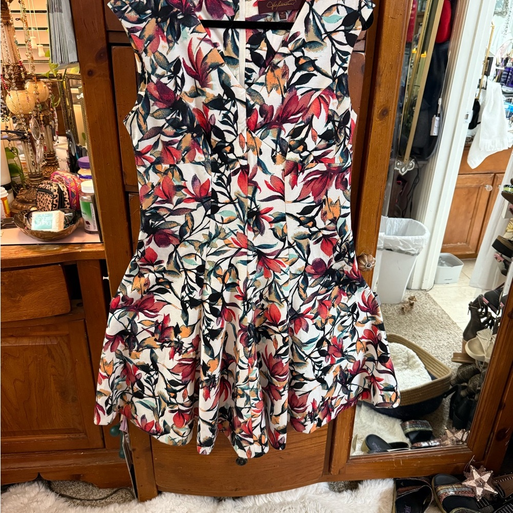 Hal Rubenstein Vibrant Floral Midi Dress